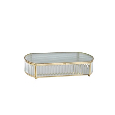 Reeded Glass Oval Box | Wayfair North America