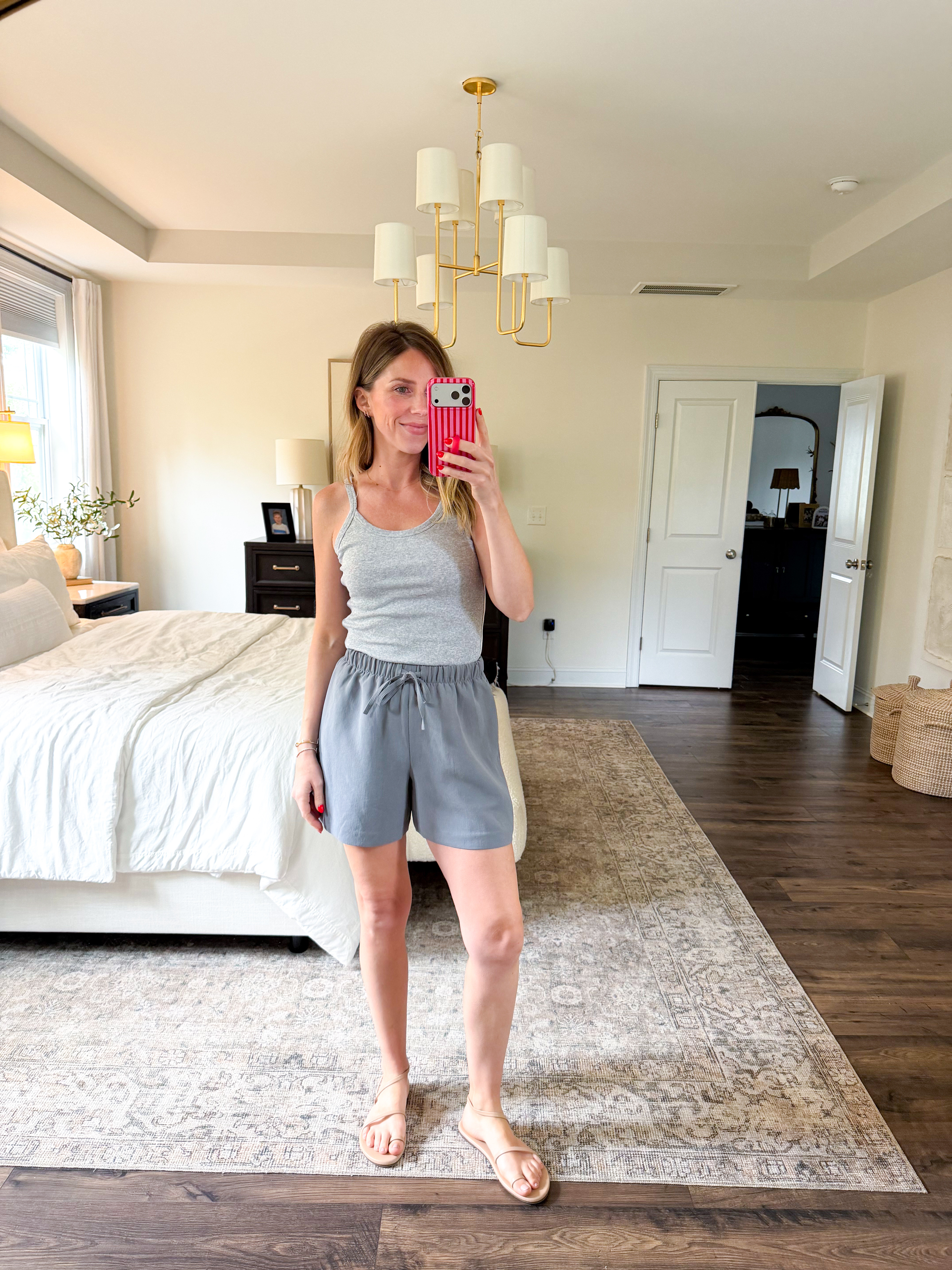 Love these short and tank together. Both fit TTS!