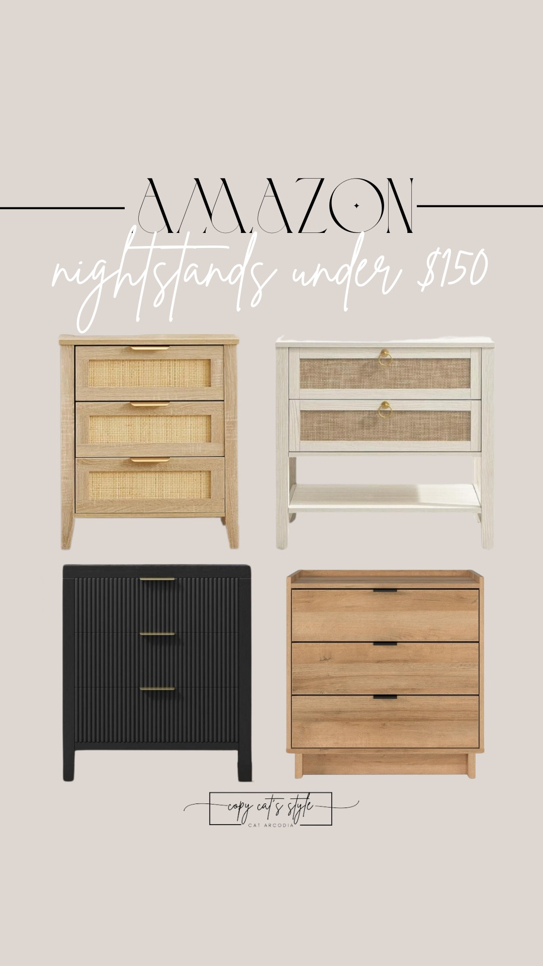 Amazon nightstands are so good and all under $150!  Amazon nightstands, affordable nightstands. 

#LTKHome #LTKFindsUnder100 #LTKMostLoved