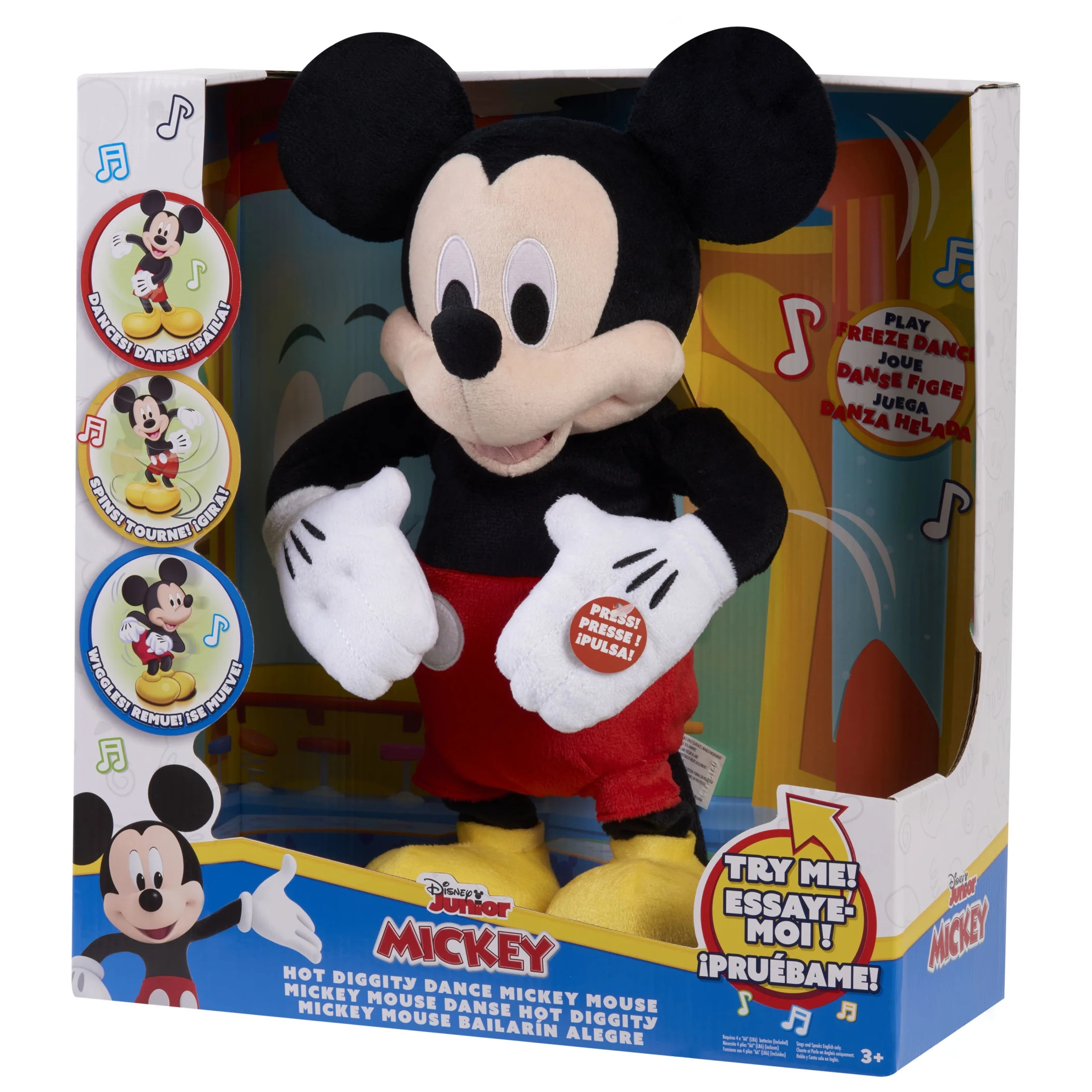 Disney Junior Mickey Mouse Hot Diggity Dance Mickey Feature Plush Stuffed Animal, Motion, Sounds,... | Walmart (US)