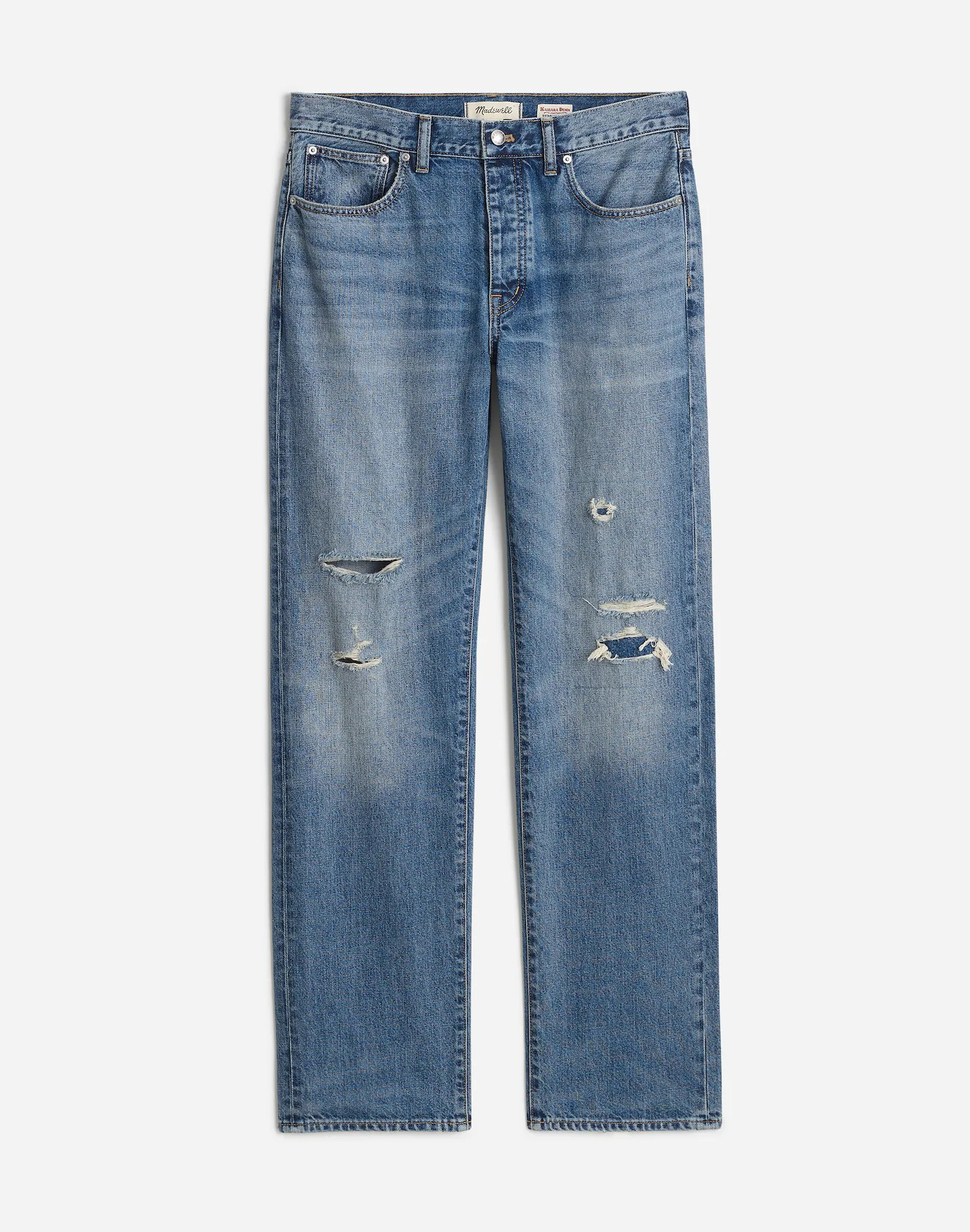 Madewell x Kaihara Denim Dean Easy Straight Jean in Greenburg Wash | Madewell