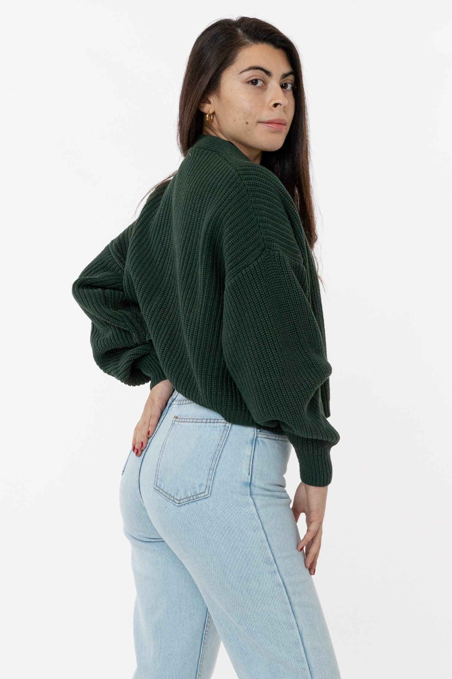 FM35GD - Fisherman Cropped Cardigan | Los Angeles Apparel