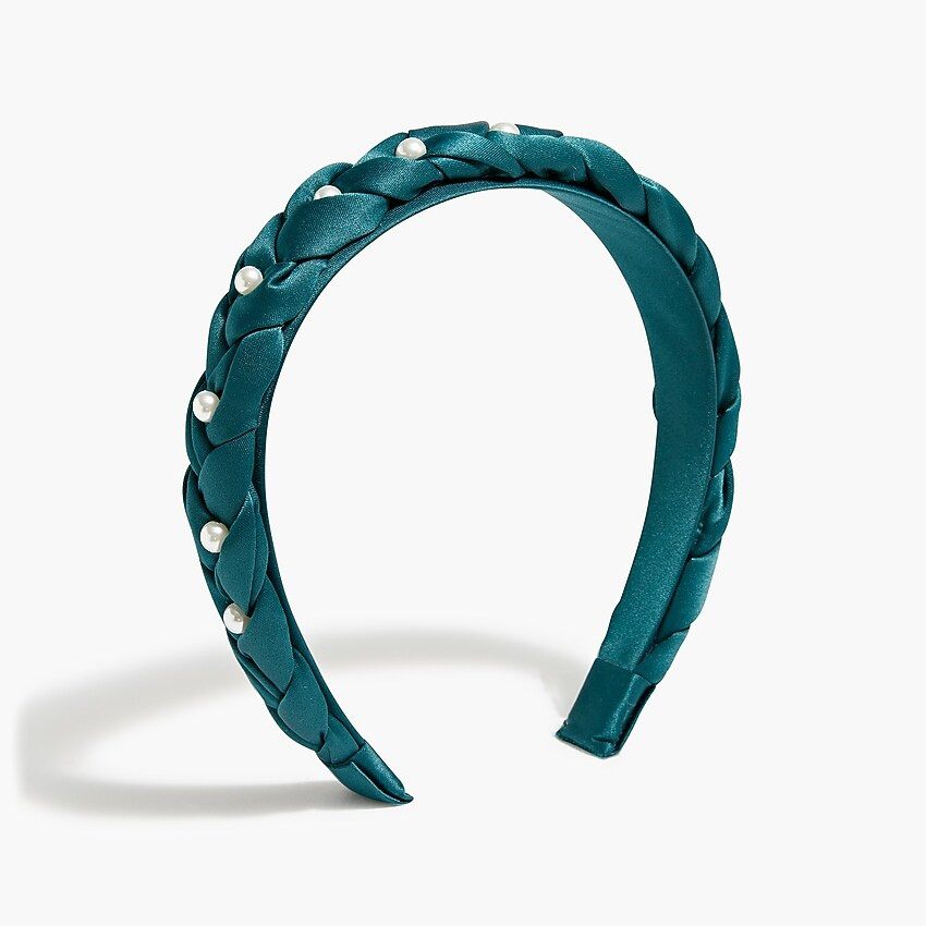 Satin pearl knotted headband | J.Crew Factory