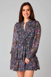 BuddyLove | Celia Long Sleeve Mini Dress | Hollyhock | BuddyLove