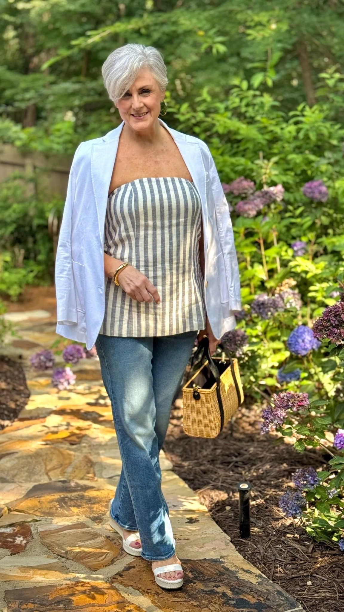 Striped Linen Top

#LTKootd #LTKSeasonal #LTKOver40