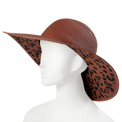 Anne Klein Straw Floppy Hat - Red | HSN