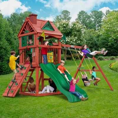 Gorilla Playsets Double Down Wooden Swing Set - Professional Installation Available | Wayfair North America