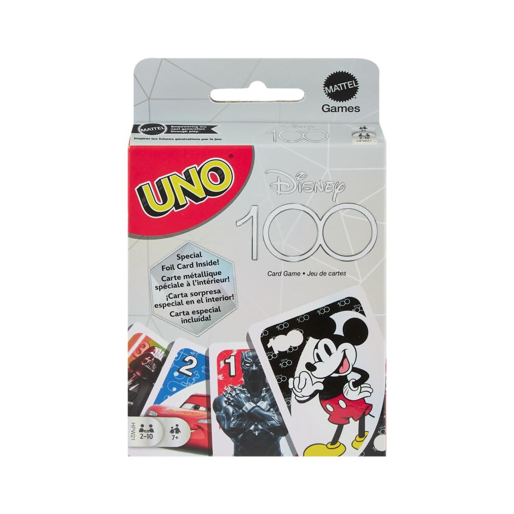 UNO Disney 100 Card Game for Kids, Featuring Disney Characters, Collectible Foil Card | Amazon (US)