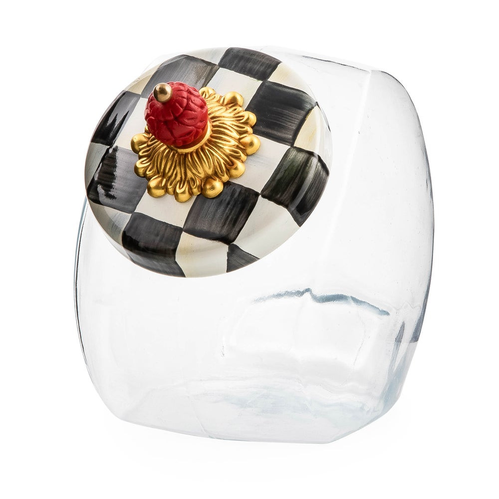 Sweets Jar with Courtly Check Enamel Lid | MacKenzie-Childs