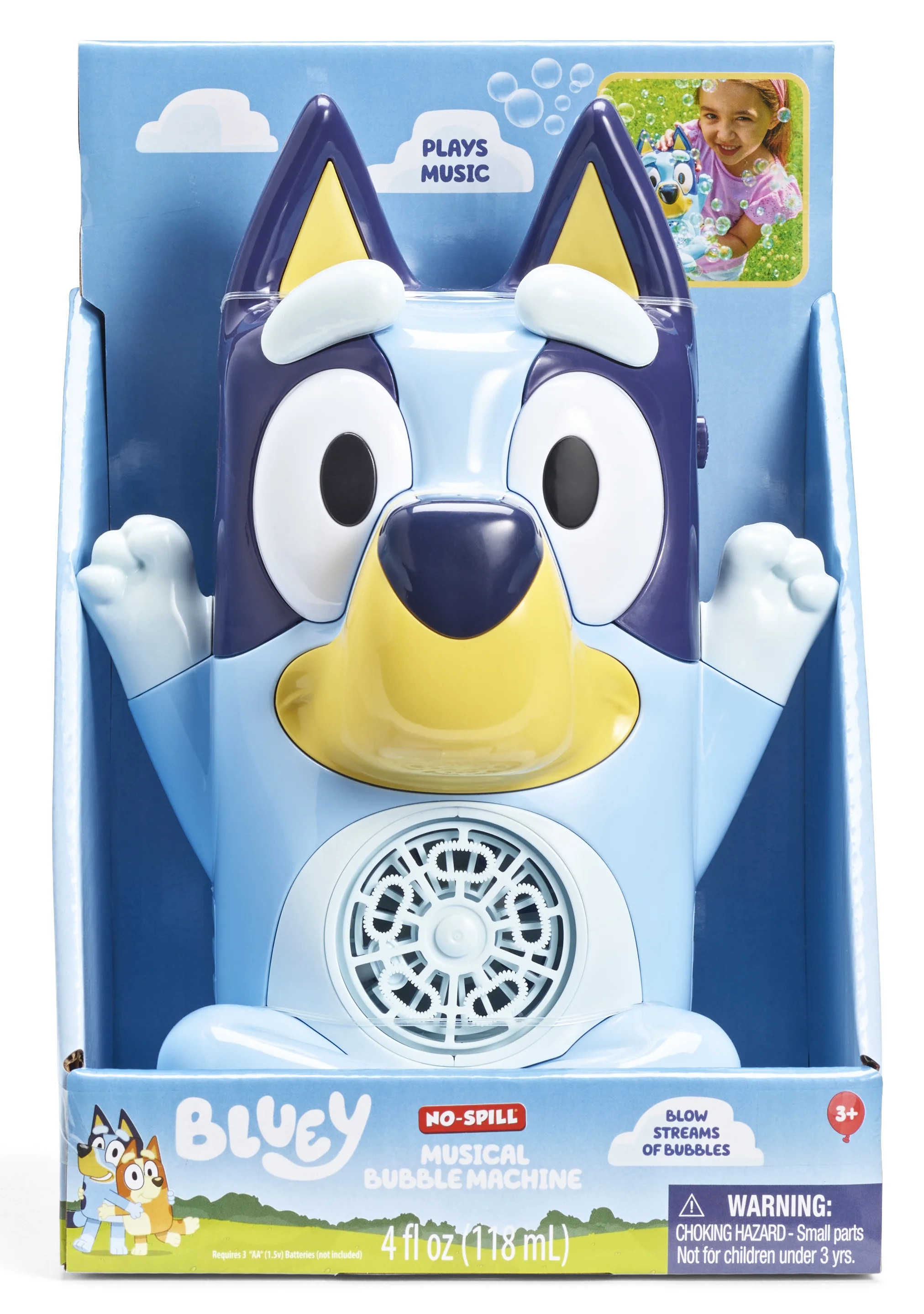 Little Kid Inc. Bluey No Spill Musical Bubble Machine | Walmart (US)