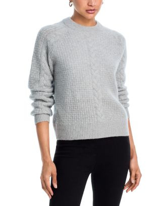 100% Cashmere Basketweave Cable Crewneck Sweater - Exclusive | Bloomingdale's (US)
