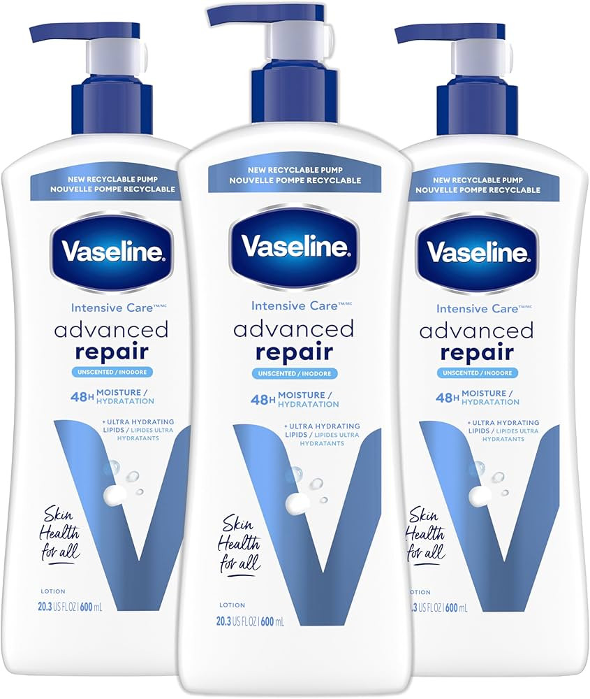 Vaseline Intensive Care Unscented Advanced Repair Body Lotion - Ultra-Hydrating with Lipids for E... | Amazon (US)