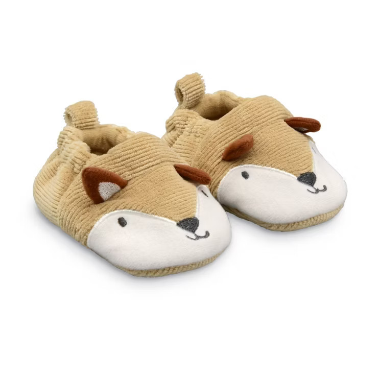 Carter's Just One You®️ Baby Fox Construction Slippers - White/Brown | Target