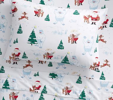 Organic Flannel Rudolph® & Bumble™ Sheet Set | Pottery Barn Kids