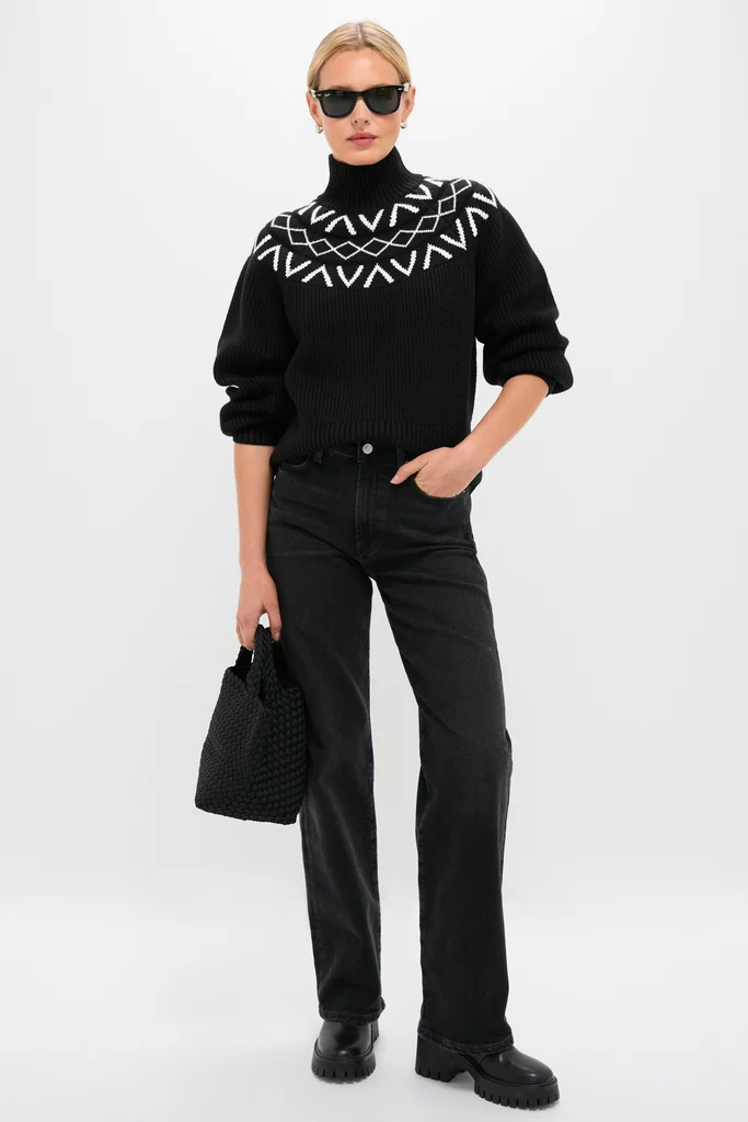 Black Marcie Fairisle Yoke Knit | Tuckernuck (US)