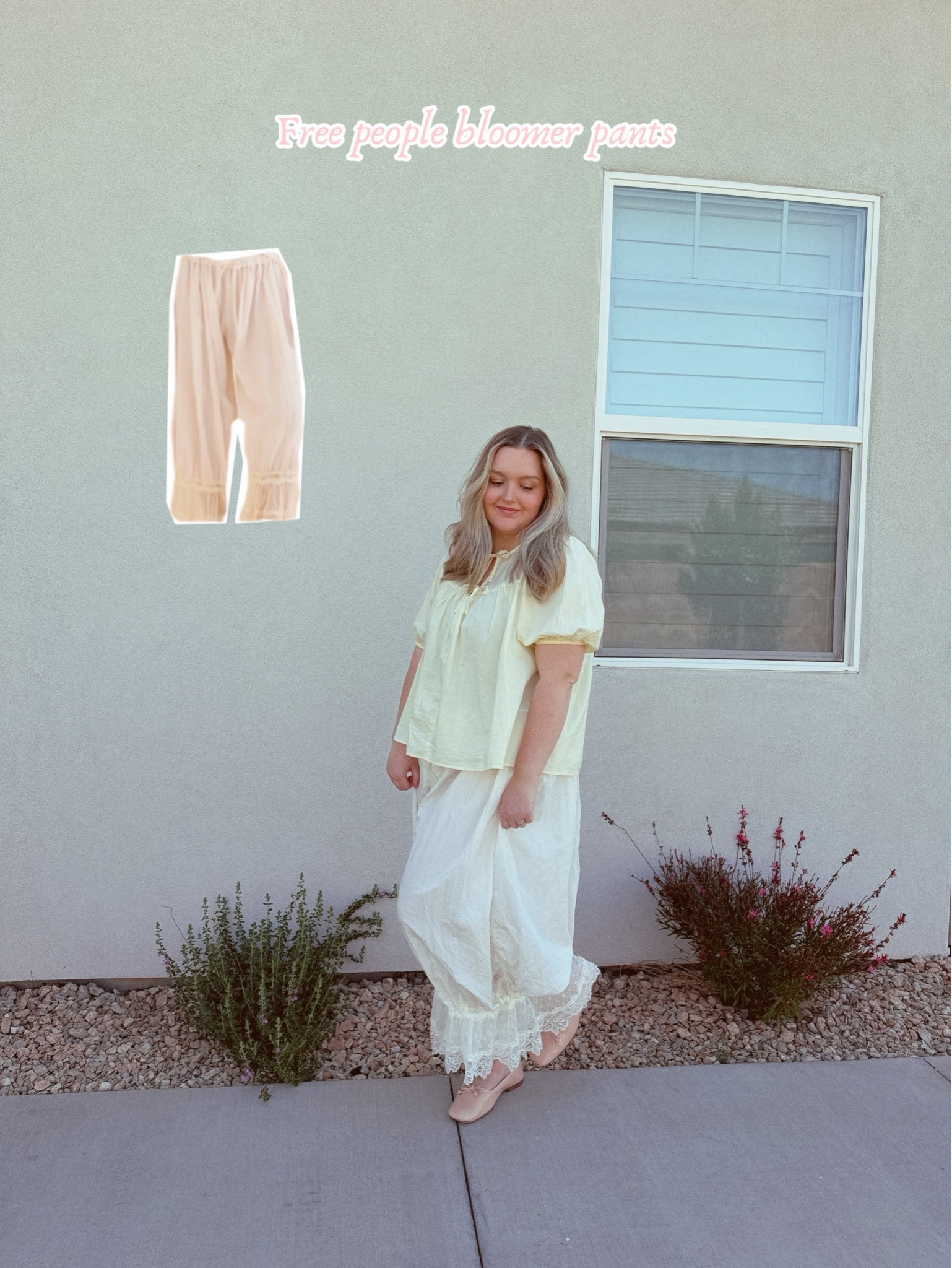 Free people bloomer pants, linking the FP ones and a lookalike on Amazon. The FP ones are $98 and the Amazon are $30. Rented the FP ones from nuuly, size large. Will say these ones are definitely more sheer and like a nylon type of fabric.

#LTKootd #LTKgrwm #LTKOver40