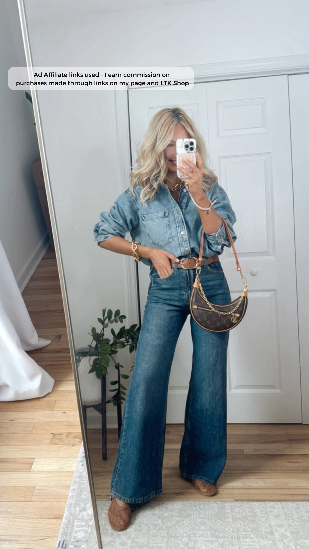 Denim on denim outfit 