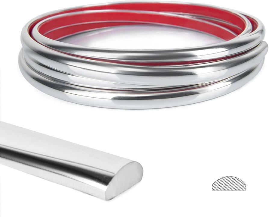 Art3d 10 ft Peel and Stick Tile Edge Trim for Backsplash, Stainless Steel | Amazon (US)