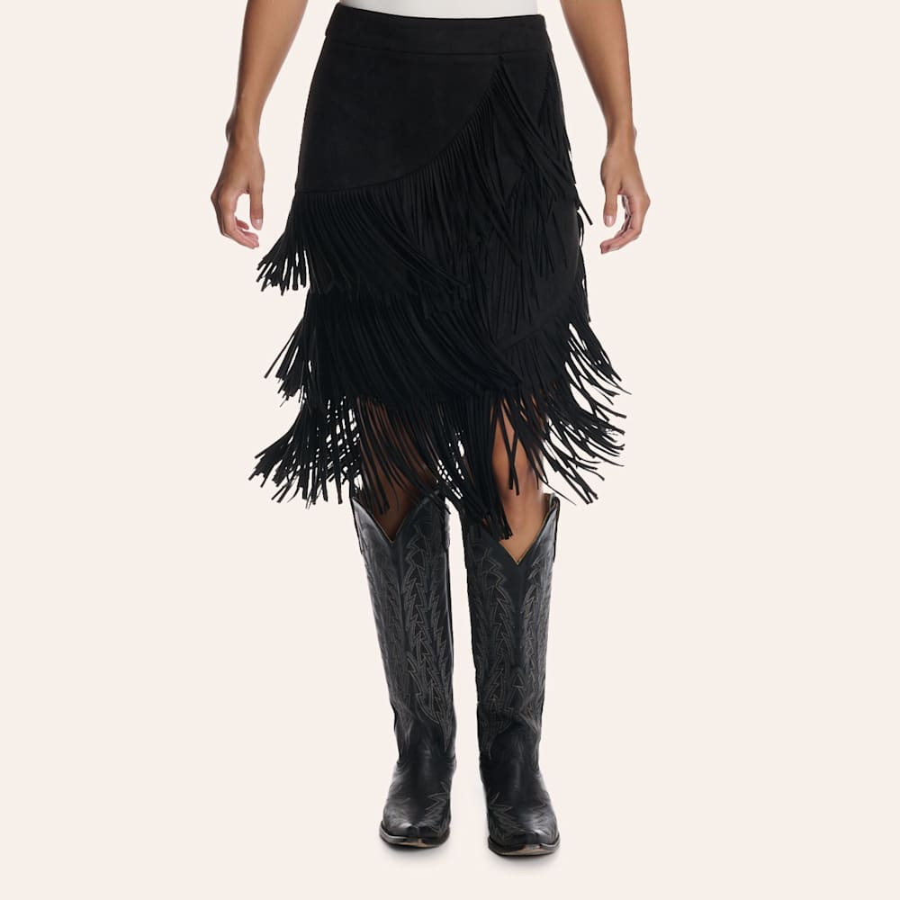 Rockin' C Women's Black Fringe Skirt | Cavender's