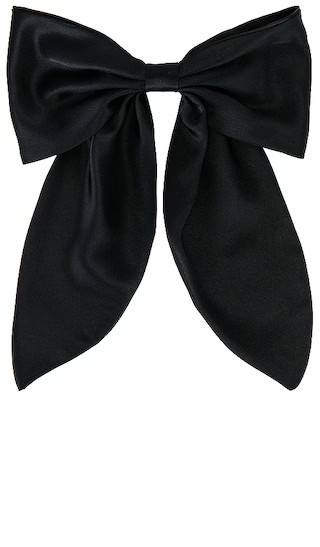 Satin Bow in Black | Revolve Clothing (Global)