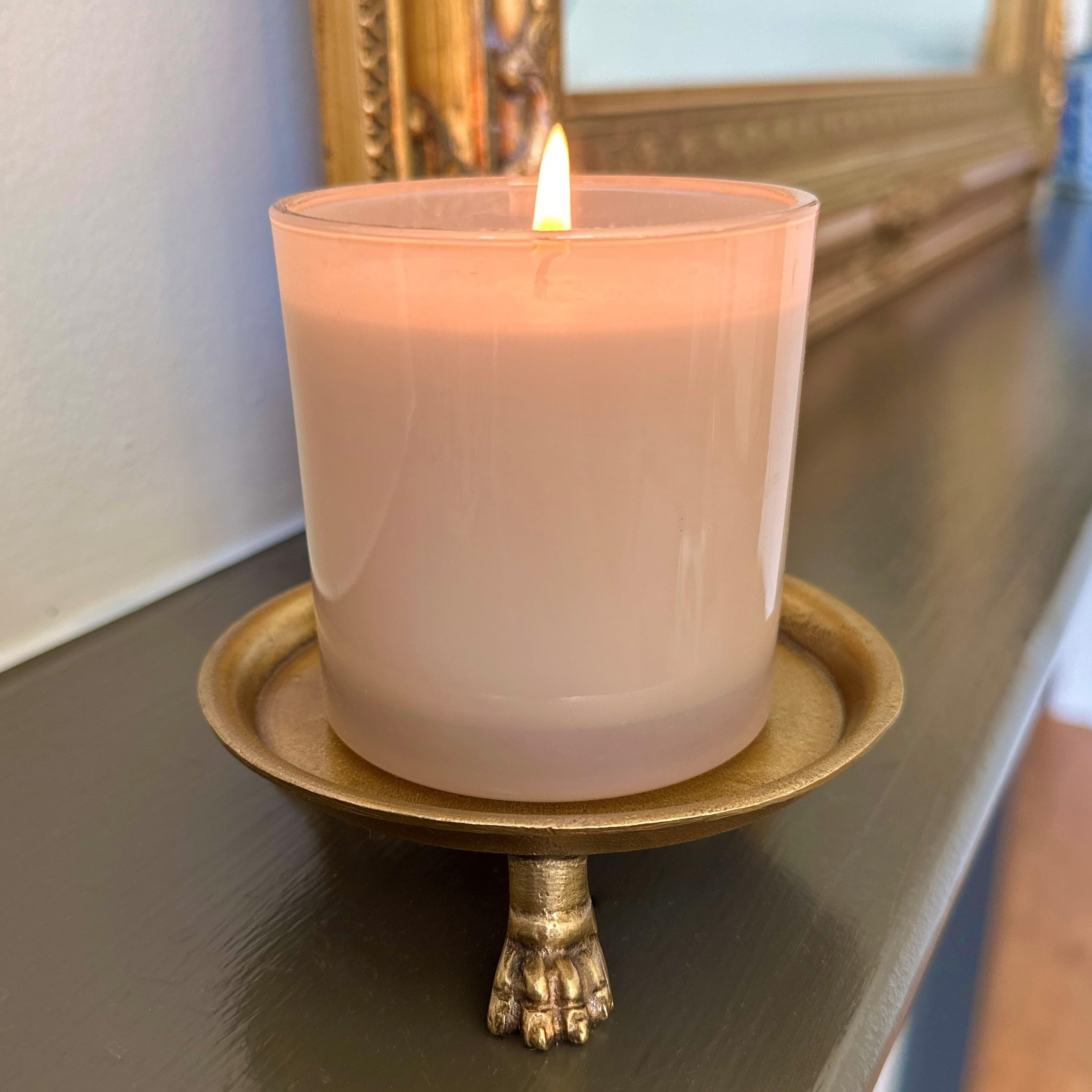 Hapton House 100% Solid Brass Clawfoot Candle Dish - Pedestal Dish - Candle Holder - Jewelry Hold... | Amazon (US)