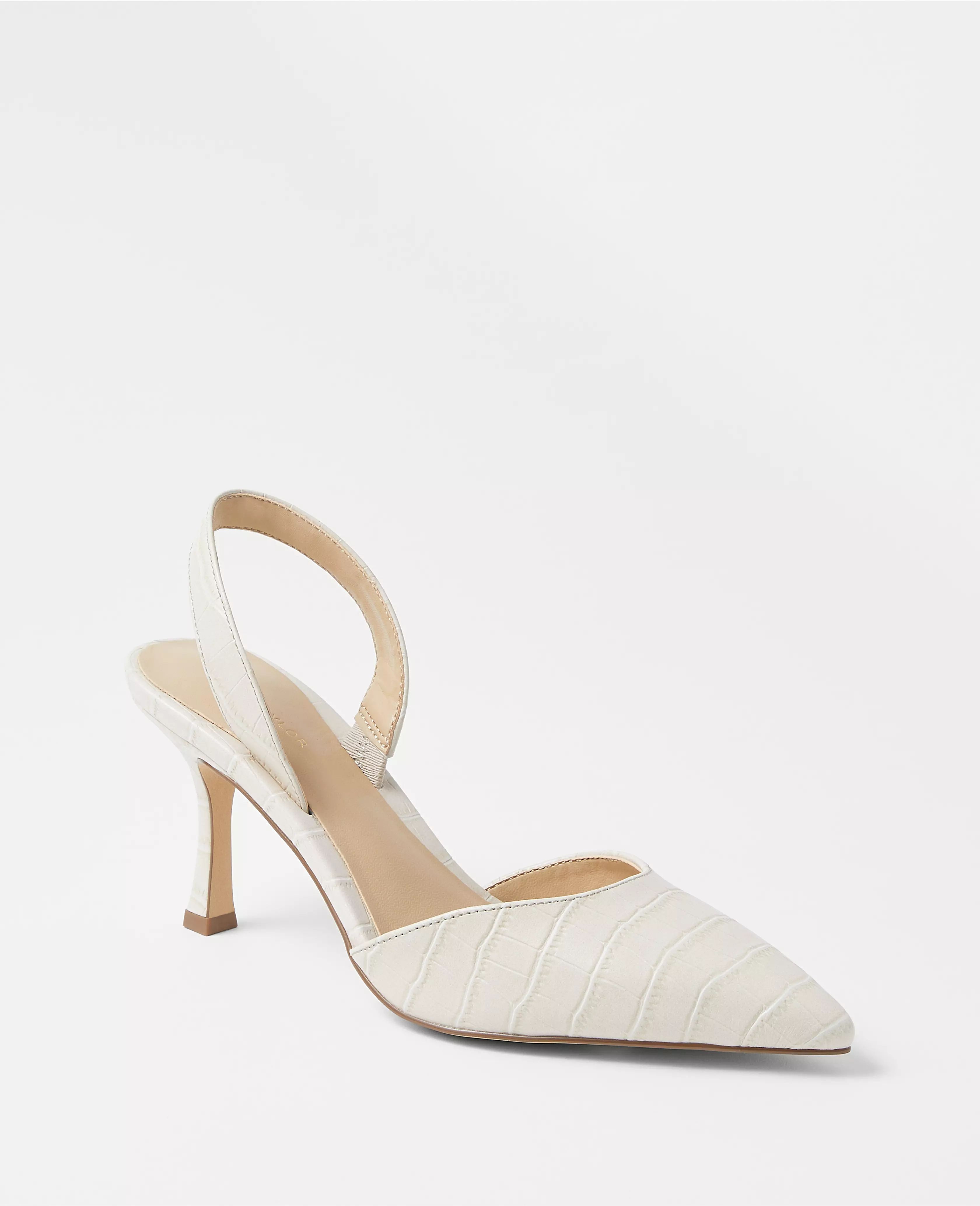 Kerry Embossed Leather Pumps | Ann Taylor (US)