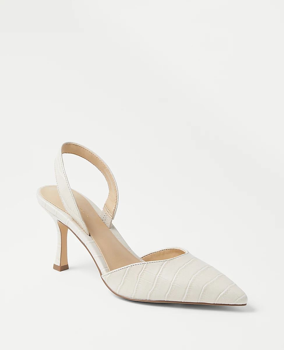 Kerry Embossed Leather Pumps | Ann Taylor (US)