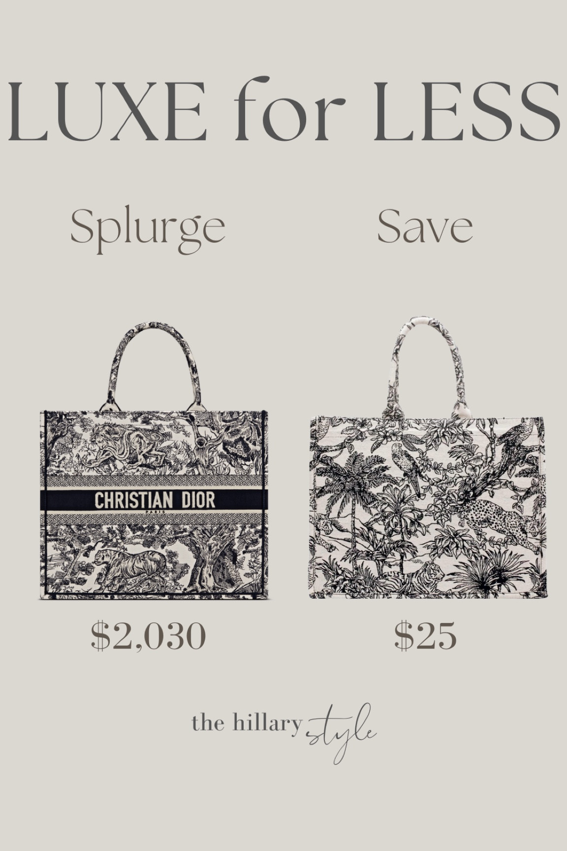 Luxe for Less: Tote Bag 

Splurge on this Tote Bag?  Or save with this $25 Amazon Dupe? 

Amazon, Amazon Look for Less, Dior, Designer Dupe, Christian Dior, Luxe for Less, Summer Fashion, Amazon Finds, The Real Real, Tote Bag, Purse, Bag, Festival Fashion, Beach Bag, Spring Fashion Finds, Bachelorette Party, Summer Purse, Amazon Fashion, Found It On Amazon, Amazon Fashion Finds, Amazon Dupe, Spring Fashion

#LTKstyletip #LTKunder50 #LTKFind