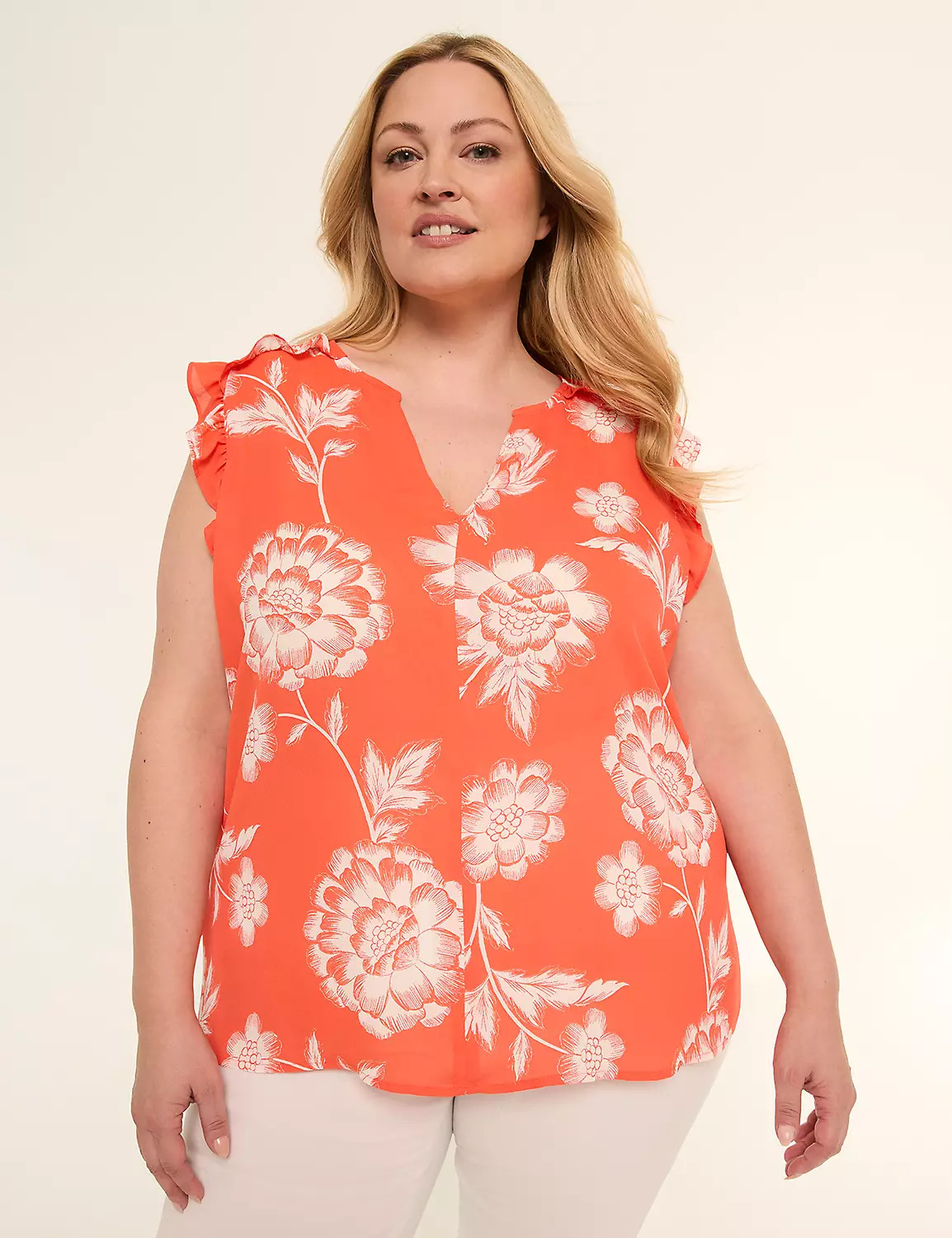 Sleeveless Split Neckline Popover R | LaneBryant | Lane Bryant (US)