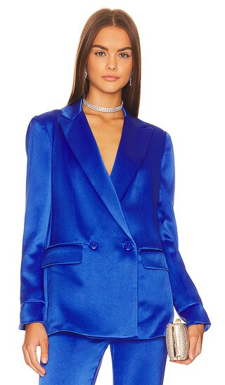 Justin Double Breasted Blazer in Royalty | Revolve Clothing (Global)