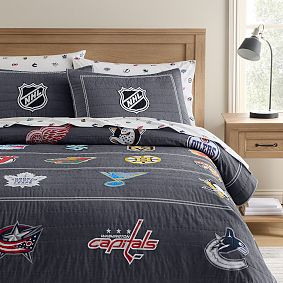 NHL Organic Logo Sheet Set | Pottery Barn Teen