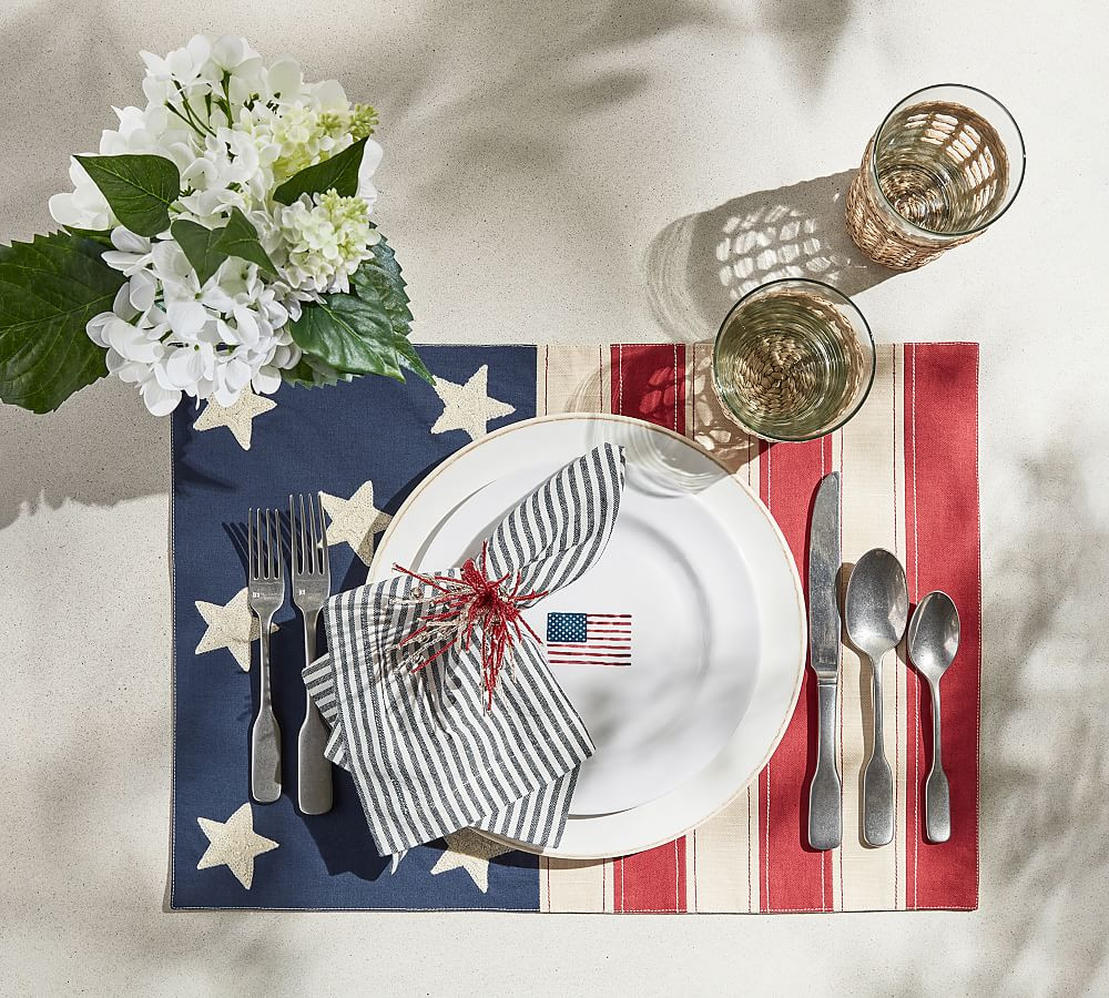 American Flag Cotton Placemats - Set of 4 | Pottery Barn (US)