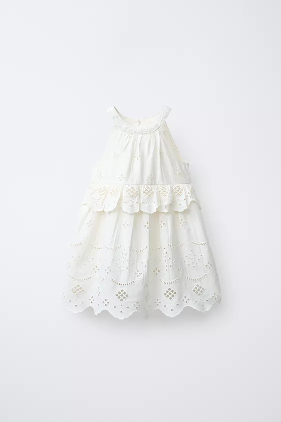 EMBROIDERED HALTER NECK DRESS | Zara US