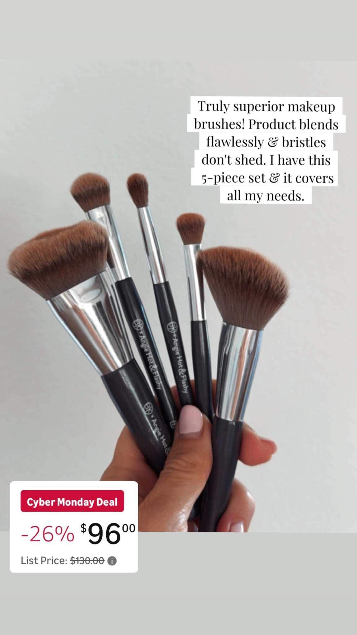 I gifted these makeup brushes to myself last year, and can’t recommend them enough! The blend beautifully, don’t shed, and this five piece set covers all my needs


#LTKSaleAlert #LTKGiftGuide #LTKCyberWeek