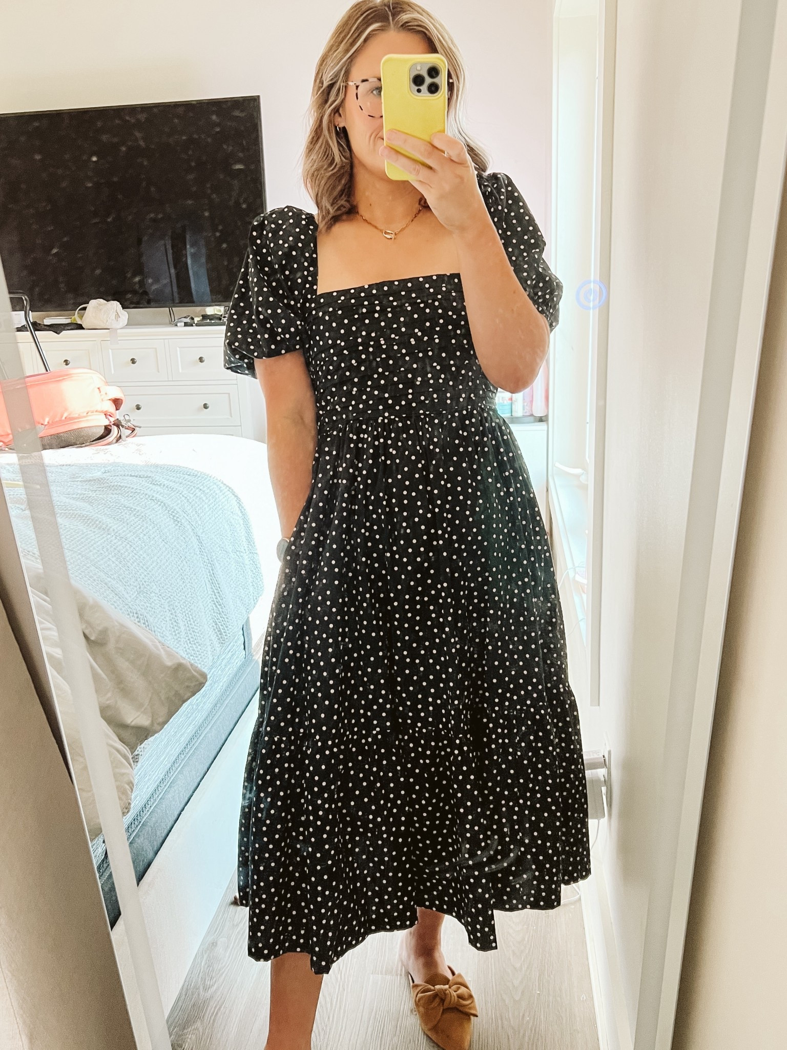 Polka dot work dress from Abercrombie size medium 

#LTKPetite #LTKMidsize #LTKSaleAlert