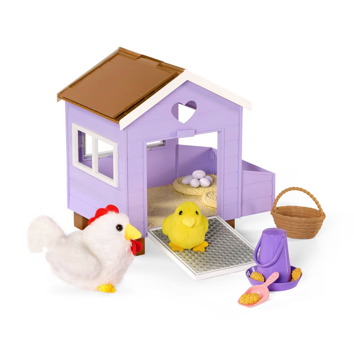 Our Generation Chicken Coop Playset with Pet Baby Chick & "Egg-Laying" Chicken Plushie Accessorie... | Target