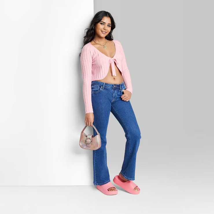 Women's Tie-Front Pointelle Cardigan - Wild Fable™ | Target