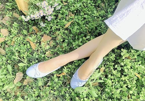 FEVERSOLE Women's Macaroon Colorful Memory Foam Cushion Insock Patent Ballet Flat | Amazon (US)