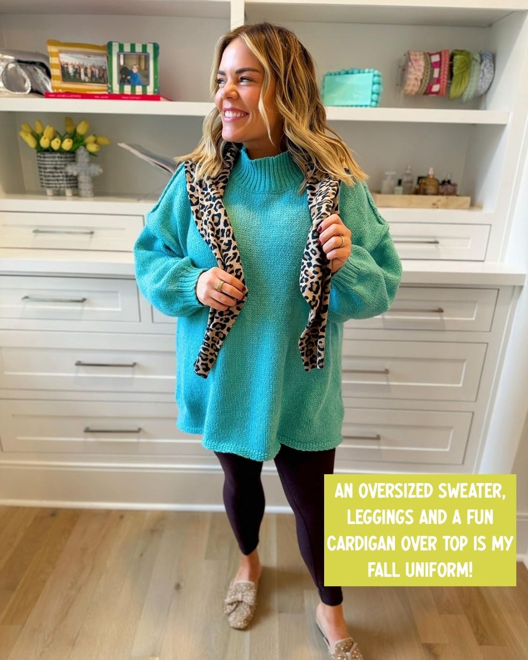 An oversized sweater, leggings and a fun cardigan over top is my fall uniform!

#LTKgrwm #LTKootd #LTKSeasonal