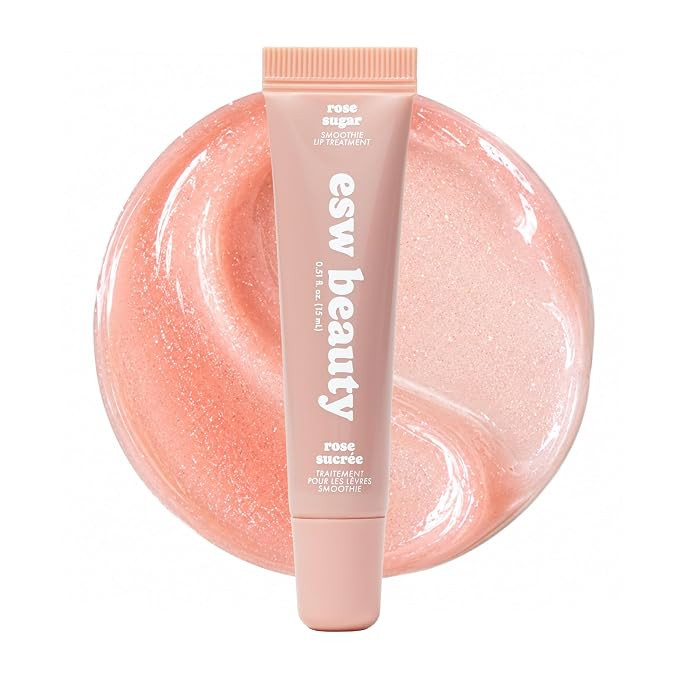 ESW Beauty Rose Sugar Smoothie Shimmer Lip Treatment – Soft Rose & Sweet Sugar with Shea Butter... | Amazon (US)