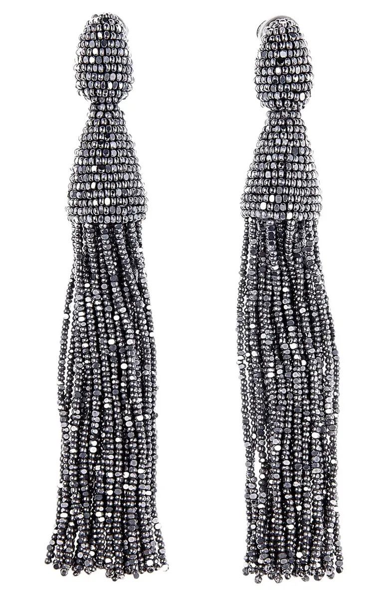 Long Tassel Drop Clip Earrings | Nordstrom