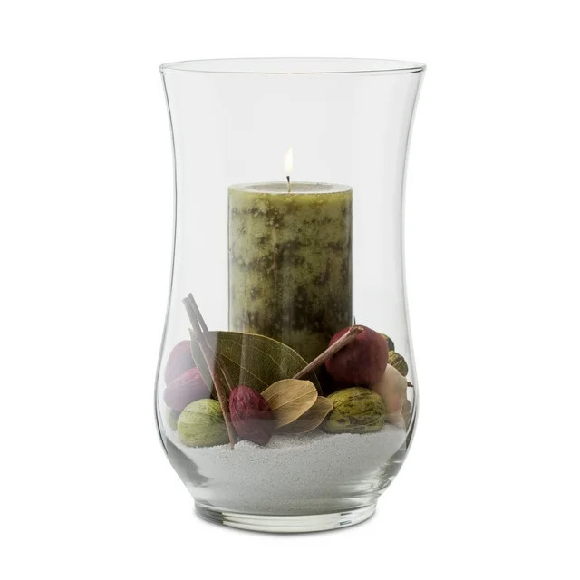 Mainstays Clear Curved Glass Hurricane Candle Holder | Walmart (US)