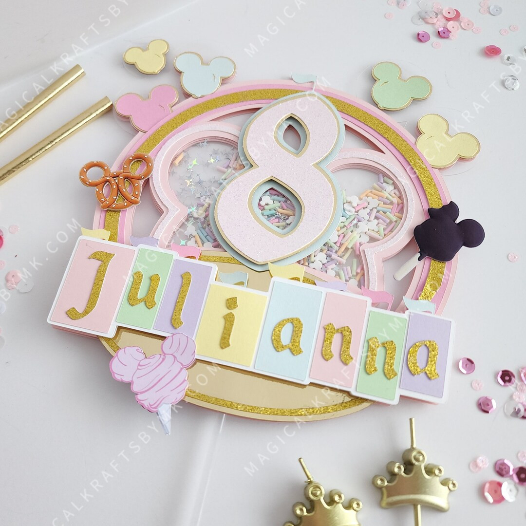 Vintage Park Cake Topper: 3d/opt. Shaker customize Age/name - Etsy | Etsy (US)