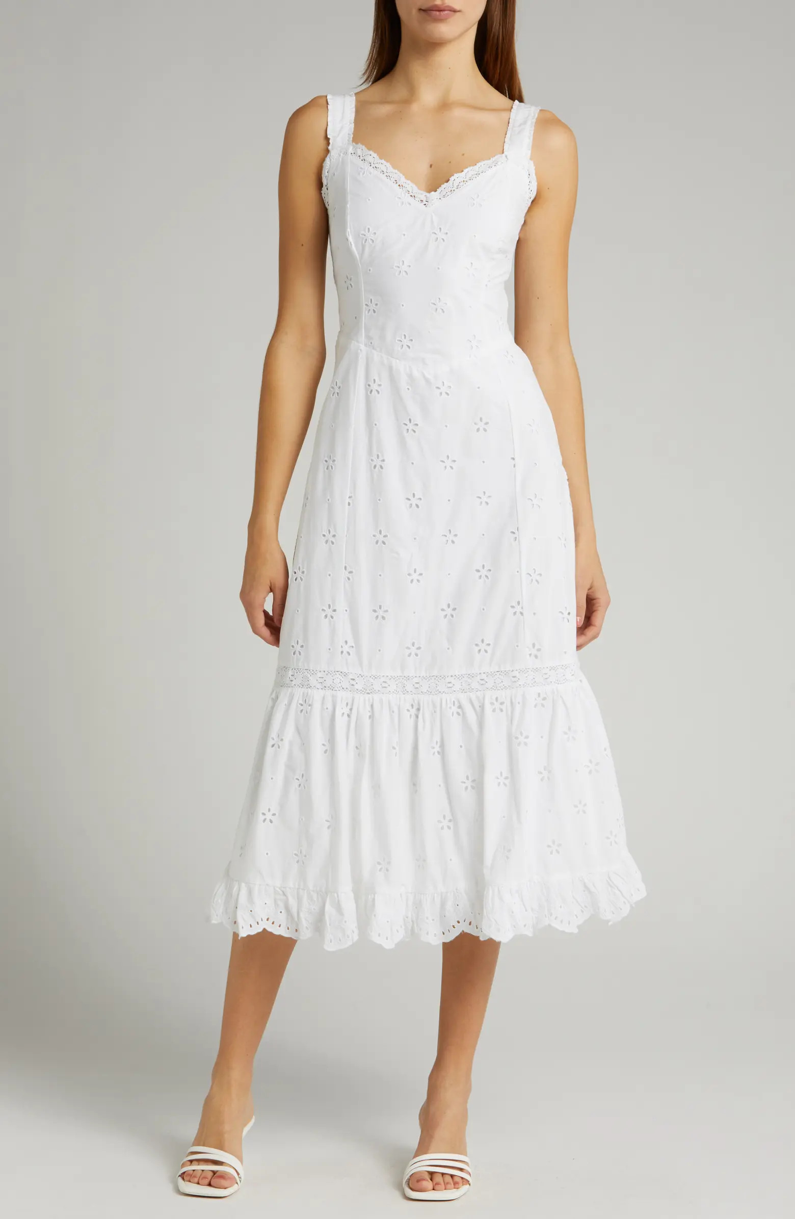 Pallas Eyelet Sleeveless Dress | Nordstrom
