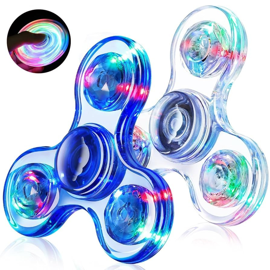 Fidget Spinner for Kids 2 Pack, Light up Sensory Fidget Toys Adults Kids 4-8-12 with Autism ADHD,... | Amazon (US)