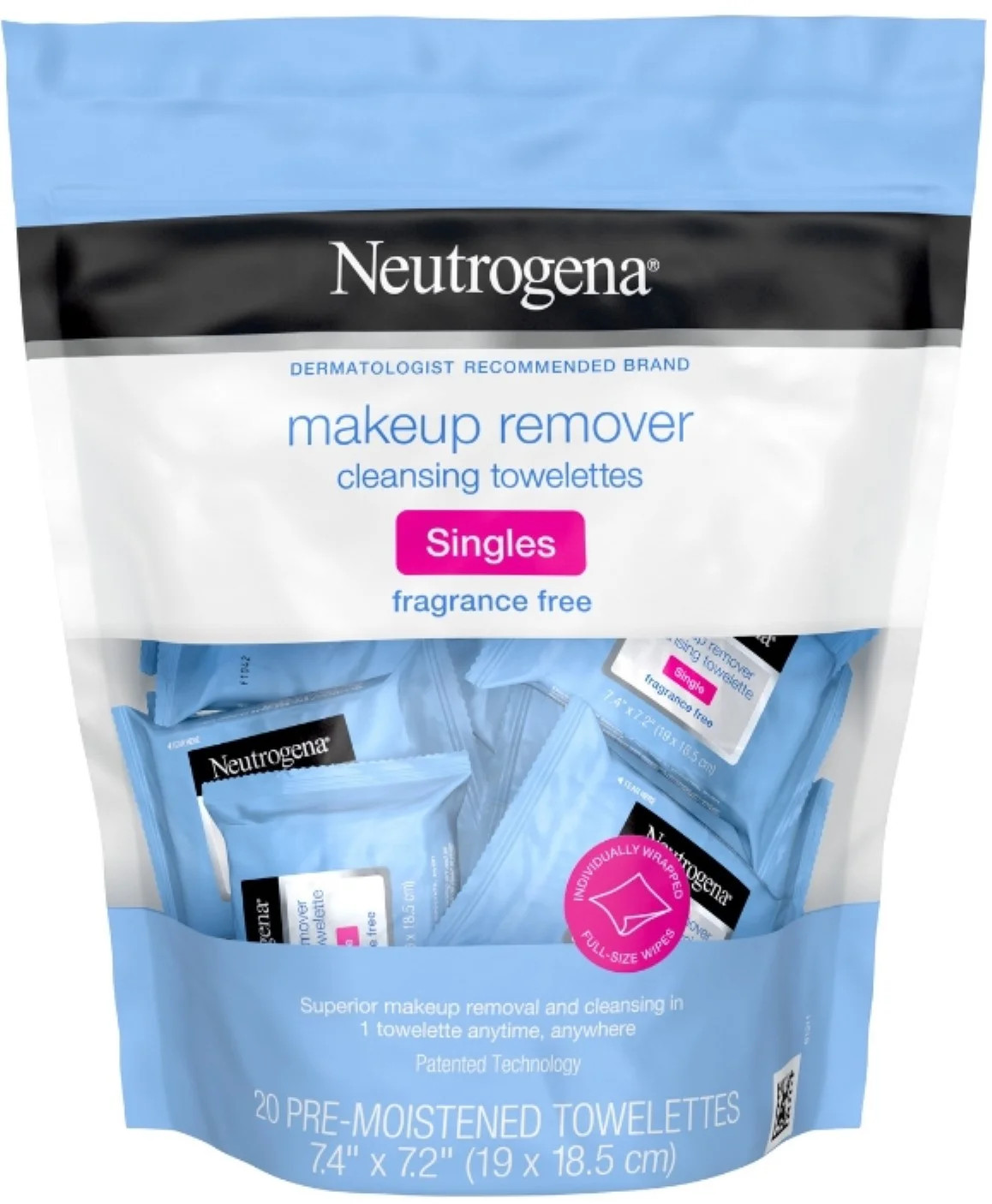 Neutrogena Fragrance-Free Makeup Remover Cleansing Towelette Singles, Individually-Wrapped Daily ... | Walmart (US)