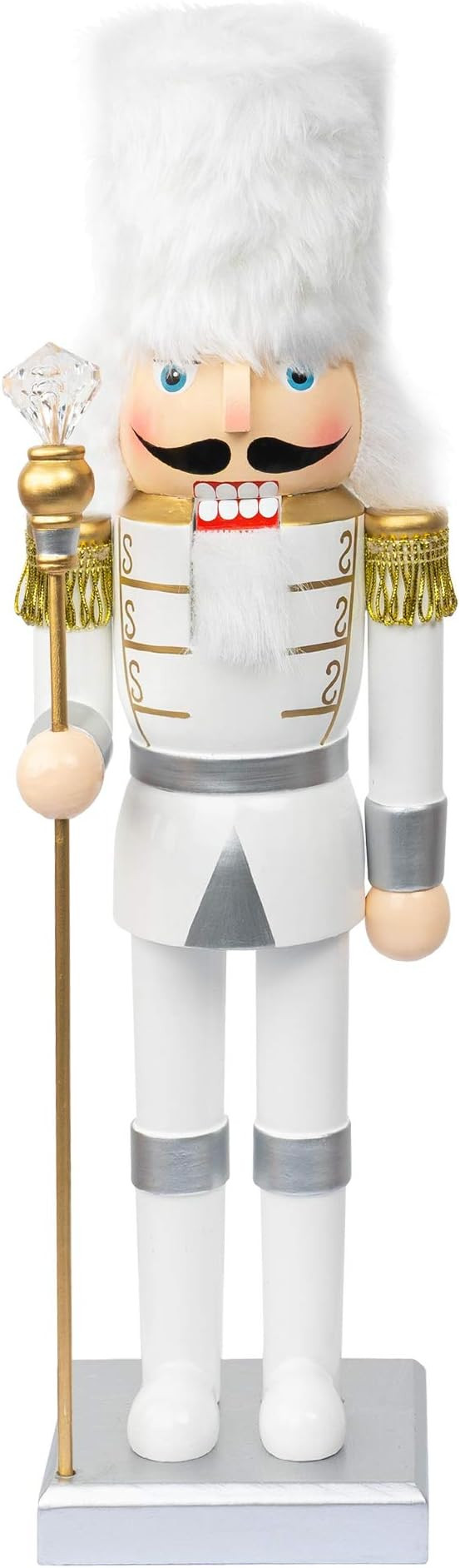 FUNPENY 14" Christmas Decorative Nutcracker Figures, Wooden Festive Collectible Nutcracker Orname... | Amazon (US)