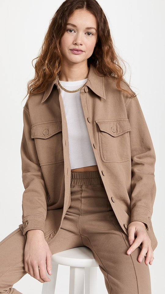 Good American Essentials Fleece Shacket | SHOPBOP | Shopbop