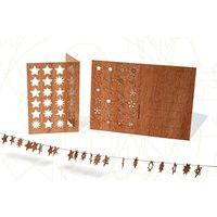 Wooden Postcard - 24 Stars/Advent Calendar, 3 Cards | Etsy (US)