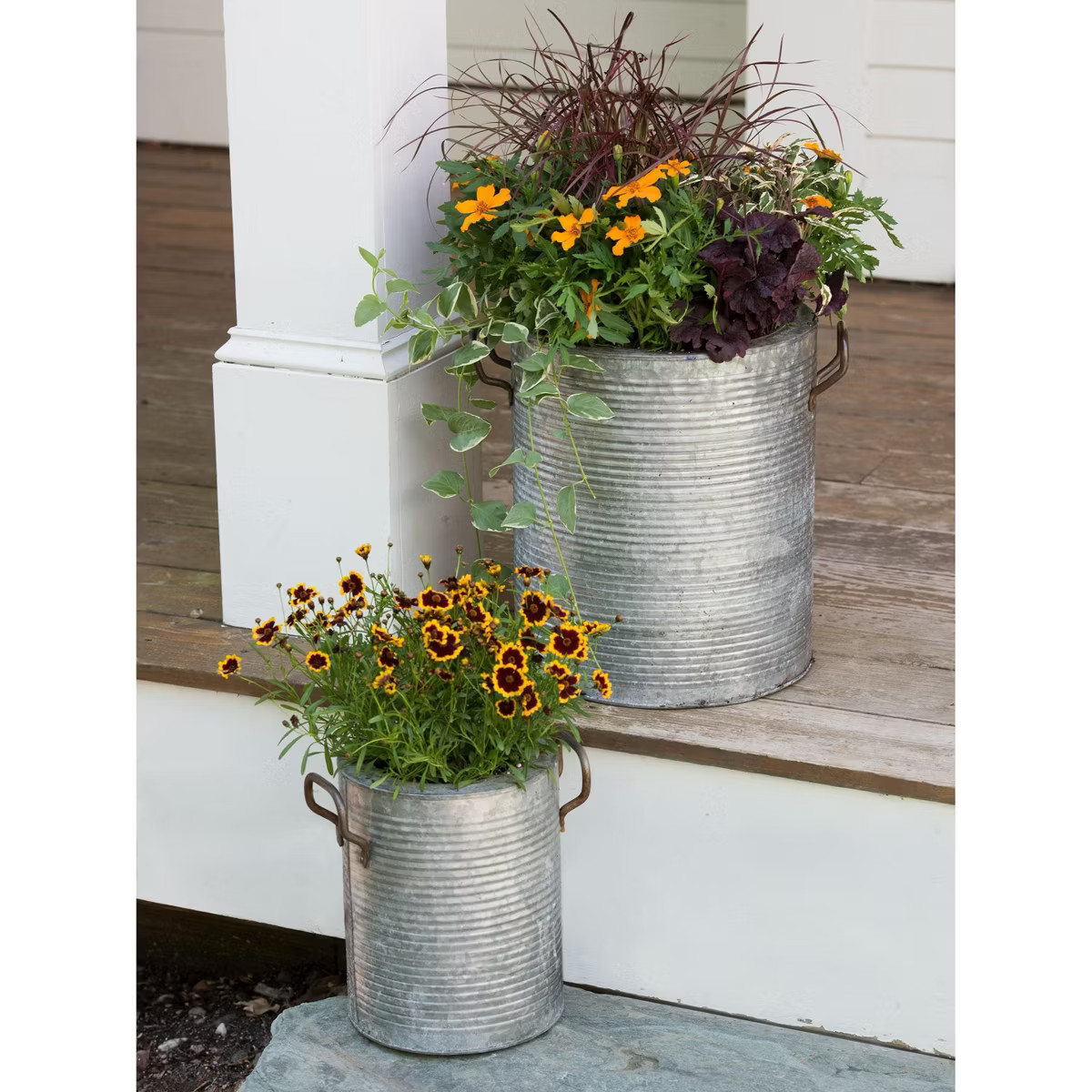 Galvanized Rim Planter 8in - Gardener's Supply Company | Target